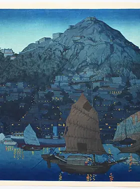 川瀬巴水〈相州前川の雨〉昭和7年(1932)作木版画(真作)吉田博・浮世絵・版画 川瀬巴水「相州前川の雨」昭和7年(1932)作 木版画 | 川瀬巴水 木